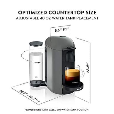 Nespresso VertuoPlus Coffee and Espresso Machine by Breville,8 ounce,Grey - Image 3