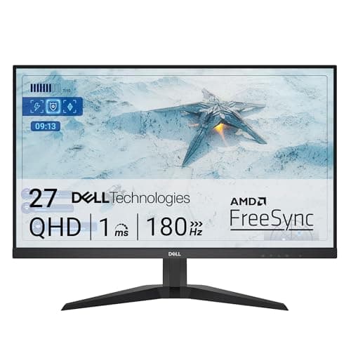 Dell G2725D Gaming Monitor - 27-inch QHD (2560x1440) up to 180 Hz, 2ms Response time, 99% RGB Display, DisplayPort/HDMI Connectivity, AMD FreeSync, Comfortview, Tilt Adjustable - Black - Image 1