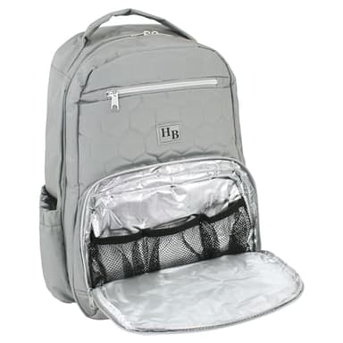 Hudson Baby Unisex Baby Premium Diaper Bag Backpack and Changing Pad, Gray, One Size - Image 3
