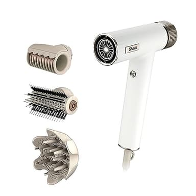Shark Hair Dryer SpeedStyle RapidGloss Finisher and High-Velocity Dryer, Ionic Hair Blow Dryer with IQ Speed Styling and Drying Suite, No Heat Damage, Best for Curly and Coily Hair, Silk, HD332 - Image 1