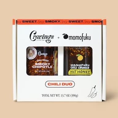 Cravings by Chrissy Teigen Chili Sauce Duo, Smoky Chipotle Chilli Crisp and Momofuku Hot Honey Chili Crunch, 13.7 oz (2 Pack) - Image 6