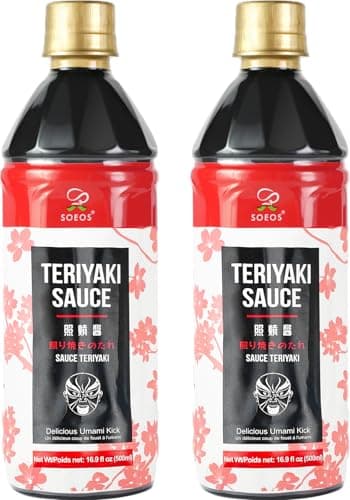 Soeos Teriyaki Sauce, Teriyaki Marinade, 16.9 Fl Oz (500 ml), 2 Pack, Sweet and Savory Flavor, Perfect for Stir-Fry, Barbecue, Marinating, Versatile Sauce for Meat, Salmon, Noodle and Vegetable, Easy to Pour Out - Image 1