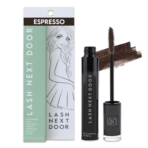 Lash Next Door Espresso Brown Mascara- Volumizing & Lengthening No Clump Smudge-Proof Makeup for Lashes- Beauty Products for Women- 1-Pack by Brooklyn and Bailey - Image 1