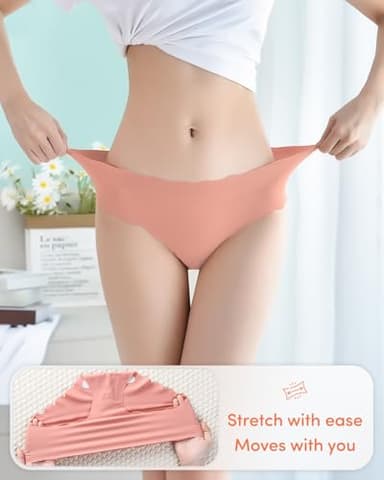 Adorel Teen Girls Seamless Underwear No Show Panties Tagless Pack of 6 Multicolor 12-14 Years (Manufacturer Size L) - Image 4