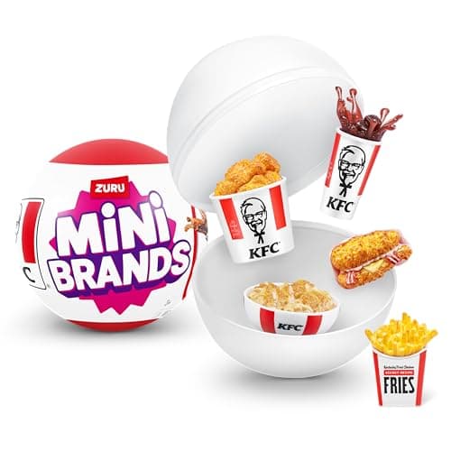 Mini Brands KFC® Series 1 Mystery Capsule by ZURU Real Miniature KFC® Brand Collectible Toy, Capsules of 5 Mystery Miniature KFC® for Girls, Teens, Adults and Collectors - Image 1