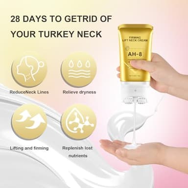 QLZLLF AH-8 Firming Neck Cream for Crepey Skin Body Care Comfort- Neck Firming Cream Contains Hexapeptide, Moisturizing, Tightening Lotions Cosmetic Skin Care & Repair for Women - Image 2