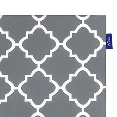 INFBLUE Outdoor Chair Cushions for Patio Furniture Round Corner Outdoor Chair Cushions Water Resistance Seat Cushions with Ties (Grey Plaid) - Image 6