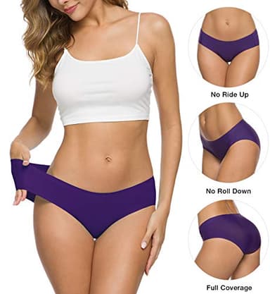 Altheanray Women’s Seamless Underwear No Show Panties Soft Stretch Bikini Underwears 6 Pack(3081M-color9) - Image 2