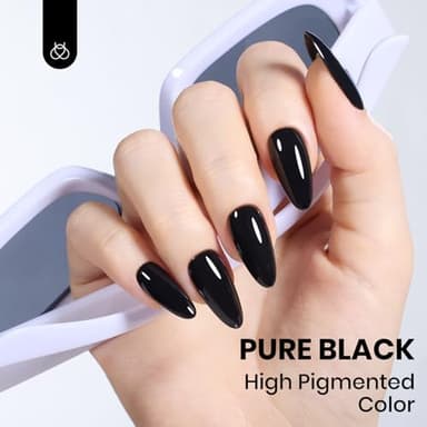 beetles Balck and White Gel Polish, Monochrome Aesthetics Hema-Free Black and White Color Gel Set, 2 Pcs 15ml Polish Soak Off Led French Nail Art Manicure Salon Diy at Home - Image 5