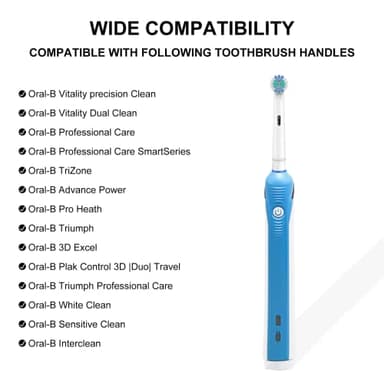 SetSail Toothbrush Heads for Oral B, 8 Pack Professional Electric Toothbrush Replacement Heads Medium Soft Dupont Bristles Replacement Toothbrush Heads Precision Clean Brush Heads Refills - Image 6