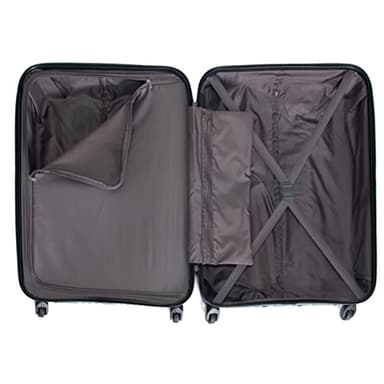 Kenneth Cole REACTION Out of Bounds Lightweight Hardshell 4-Wheel Spinner Luggage, Granite Blue, 28-Inch Checked - Image 7