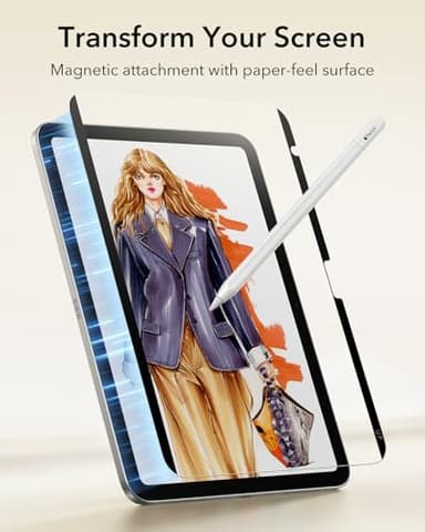 ESR Paper-Feel Magnetic Screen Protector for iPad A16 11th/10th Generation (11 Inch/10.9, 2025/2022), Write and Draw Like on Paper, Detachable and Reusable, Compatible with Tempered Film, Anti-Glare - Image 3