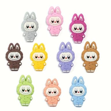 10 PCS Cute Cartoon Shoe Charms for Kids & Adults - Colorful PVC Cartoon Shoe Decor Pins for Sandals - Party Favors Gifts (Boys/Girls/Teens), 1.29 x 0.78 inches - Image 1