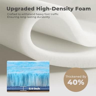 OPPODREAM Area Rugs 9x12 for Living Room, Ultra Soft Nursery Rugs for Bedrooms, 9 x 12 Fluffy Kids Carpet with 0.4" Thick Non-Slip Backing, Long Pile Shag Carpet, Fuzzy, Large, Tie-dye Sky Blue - Image 4