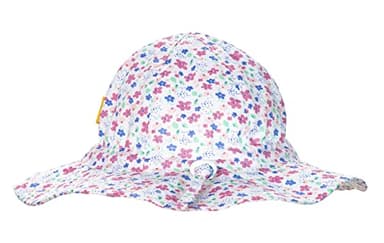 DASMINI Baby Girl Pink Daisy Sun Hat Wide Brim Adjustable UPF50+ Outdoor Beach Protection Cap for Infant Toddler Kids 6-24M - Image 3