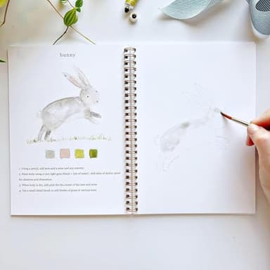Watercolor Workbooks, Beginner-Friendly Birds Watercolor Workbooks, 12 Colors Watercolor Paint Set with Paint Brush, Art Crafts Painting Supplies, Water color Book for Kids Adults Teens (Animals) - Image 6