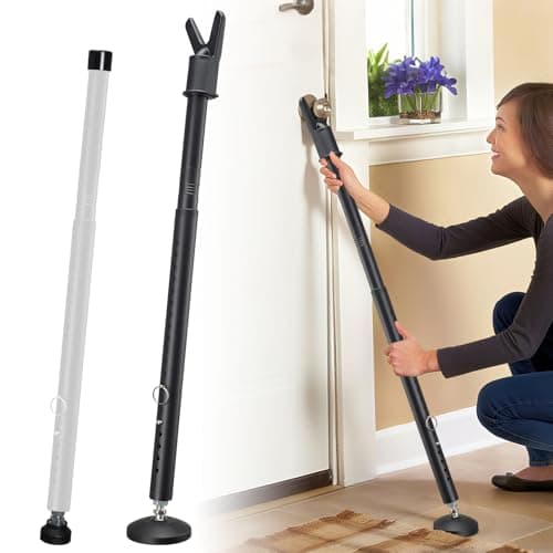 Door Security Bar & Sliding Patio Bar, Apartment Door Stoppers Security from Inside, Portable Door Lock for Travel Hotel, Adjustable 39"-53" - Image 1