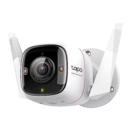Tapo TP-Link ColorPro Wi-Fi Outdoor Camera | Plug-in | Daylight Clarity at Night | 2K QHD | Person/Pet/Vehicle Detection | Local/Cloud Storage | 127° FOV | Built-in Siren C325WB - Image 1