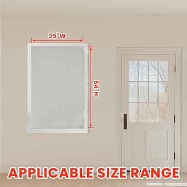 AJAZZ self Adhesive Portable 100% Blackout Curtains Simple and Easy to installBedroom Window Thermal Lnsulated Kitchen Room Darkening Black Small Drapes 1-Pack - Image 5