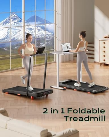 TREAFLOW Walking pad with Incline, Treadmill for Home, 2.5HP Under Desk Walking Pad, Folding Treadmill 2 in 1 with Remote Control - Image 3