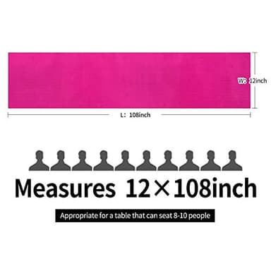 5-Pack Satin Table Runner Fuchsia 12 x 108 inches Long, Table Runners for Wedding, Birthday Parties, Banquets Decorations(5 Pack, 12x108 Inch, Fuchsia) - Image 4