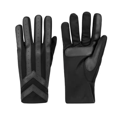 isotoner Men's Water Repellent Woven Stretch Chevron Touchscreen Gloves - Image 5