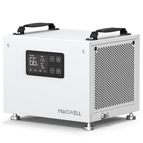 Moiswell 70 Pints Commercial Dehumidifier, Portable Crawl Space Dehumidifier for Basement Energy Star Certified Compact Dehumidifiers for Home with Drain Hose, Auto Defrost, Timer - Image 1