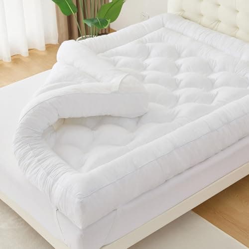 WhatsBedding 5 Inch Memory Foam Mattress Topper Twin Size, Supportive Fluffy Shredded Memory Foam Filled Pillow Top, Extra Soft Bed Topper for Back Pain Relief, 39x75x5 Inch - Image 1