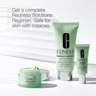 Clinique Redness Solutions Redness Regimen Skincare Set | Soothing Cleanser, 2.5 Fl Oz | Daily Relief Cream, 1 Fl Oz | Daily Protective Base Broad Spectrum SPF 15, 0.5 Fl Oz - Image 2
