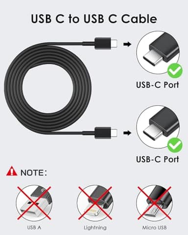 2 Pack USB C Charger, 25W Type C Fast Charging with USB-C Charger Cable 6FT Android Phone Charge for Galaxy S24 Ultra/S23+/S22/S21/S20/Phone 16 15 Pro Max 16 15 Plus - Image 4