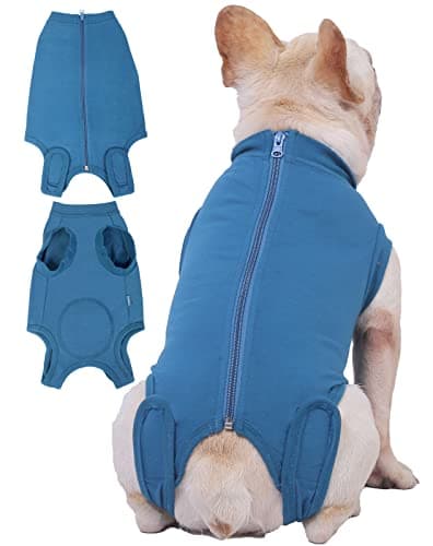 Caslfuca Dog Surgery Recovery Suit - After Spay, Abdominal Wounds Post Surgical Recovery, Anti Licking Breathable Dog Onesies for Small, Medium & Large Pet, Alternative Bandages Cone E-Collar - Image 1