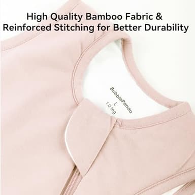 BubblePanda Rayon Made from Bamboo Sleep Sack 0-6 Months 1.0 Tog Soft Toddler Sleeping Sack 3-6 Months for Infant Newborn Babies 2-Way Zipper Baby Wearable Blanket 0-3 Months - Image 5