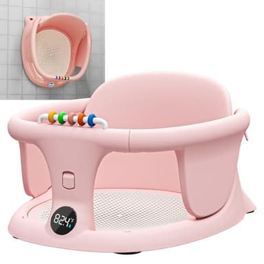 Baby Bath seat for Babies Sitting up Infant Bath tub Portable sit up Seats Bathing Chair Newborn Essentials Toddler Must Haves 0-12 Months Bathtub Sink Bather Sitting Shower Support Travel Ring - Image 1