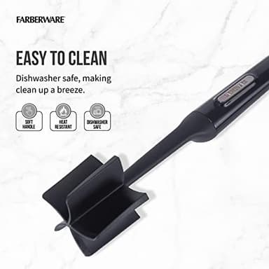 FARBERWARE Nylon Meat and Potato Masher – 5-Blade Ground Meat Chopper, Heat-Resistant to 450°F, Safe for Nonstick Cookware, Ergonomic Handle, 10-Inch, Dishwasher-Safe, Black - Image 6
