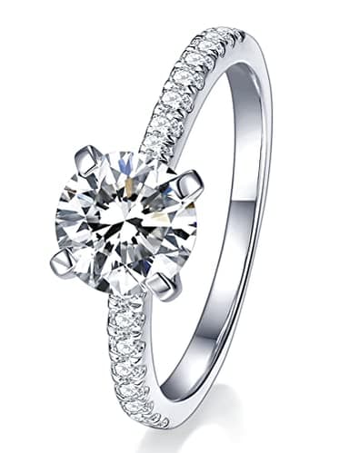IMOLOVE Moissanite Engagement & Wedding Rings - 1CT Promise Rings-70A - Image 1
