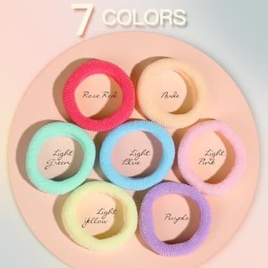 YGDZ Baby Hair Ties, 300pcs Elastic Toddler Hair Ties for Little Girls Kids, Small Mini Hair Bands Soft Ponytail Holders Hair Accessories, Multicolor - Image 4