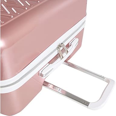 BEBE Women's Stella 21" Hardside Carry-on Spinner Luggage,Telescoping Handles, Rose Gold, One Size - Image 6