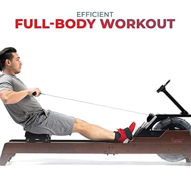 Sunny Health & Fitness Elite Wooden Water Rowing Machine with Vertical Tank, Sustainable Rubberwood & Exclusive SunnyFit® App Enhanced Bluetooth Connectivity – SF-RW522075 - Image 4