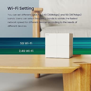 Tenda Nova Mesh WiFi System MW6 - Covers up to 2400 sq.ft - AC1200 Whole Home WiFi Mesh System - Gigabit Dual-Band Mesh Network for 90 Devices - Replaces Wireless Router and WiFi Extender - 2-Pack - Image 5