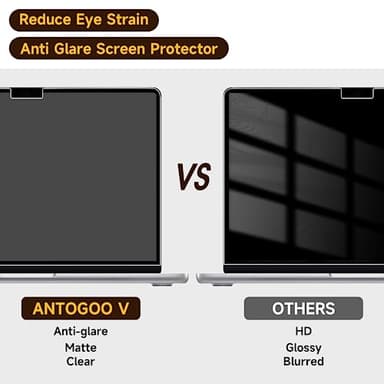 2 Pack Compatible with MacBook Air 15 Inch Screen Protector (M2, M3, M4), Matte Anti Glare Film Anti Scratch for Mac Air 15.3'' (2023-2025) - Image 2