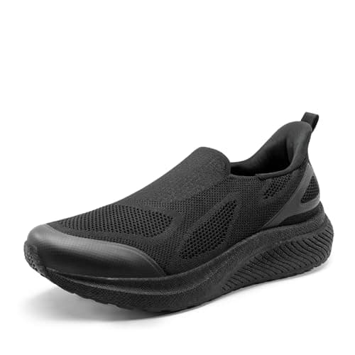 ALLSWIFIT Men's Hands-Free Slip On Walking Shoes Laceless Comfortable Tennis Sneakers,Size 13,All Black,SARR016M - Image 1