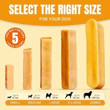 Tibetan Dog Chew Yak Cheese Sticks - Natural Handmade Treats for Large Dogs, Long-Lasting, Easy to Digest with No Additives, Rawhide, Grains, or Gluten, Perfect for Aggressive Chewers, 5 Chews - Image 5