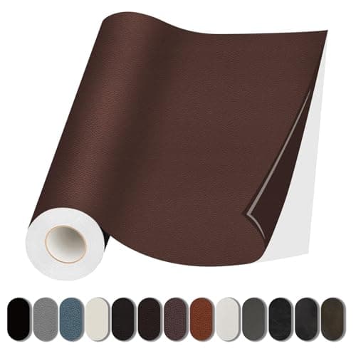 Lifeshoon Leather Repair Patch, 17X237 Inch Self Adhesive Leather Repair, Large Vinyl Patch Tape for Couches, Furniture, Car Seats, Cabinets, Wall, Handbags (Brown, 17X237 Inch) - Image 1