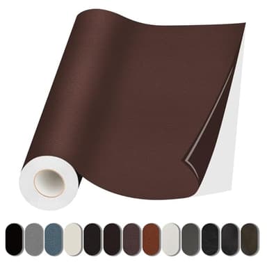 Lifeshoon Leather Repair Patch, 17X237 Inch Self Adhesive Leather Repair, Large Vinyl Patch Tape for Couches, Furniture, Car Seats, Cabinets, Wall, Handbags (Brown, 17X237 Inch) - Image 1