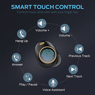 Monster Wireless Earbuds, Achieve 300 AirLinks Bluetooth Headphones Touch Control with Charging Case, Bluetooth Earbuds, Black - Image 4