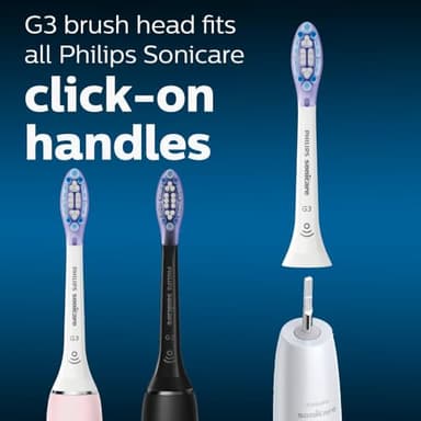 Philips Sonicare G3 2-in-1 Plaque Removal + Gum Care Brush Heads, Genuine Replacement Toothbrush Heads, White, 2 Pack, HX9052/65 - Image 7