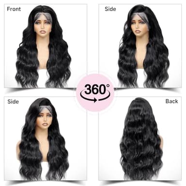 Jamoro 13x6 Lace Front Wigs Human Hair 200% Density 28 Inch Body Wave Lace Front Wigs Human Hair Pre Plucked Real Human Hair Wig with Baby Hair Glueless Wigs Human Hair Lace Front Wigs - Image 7