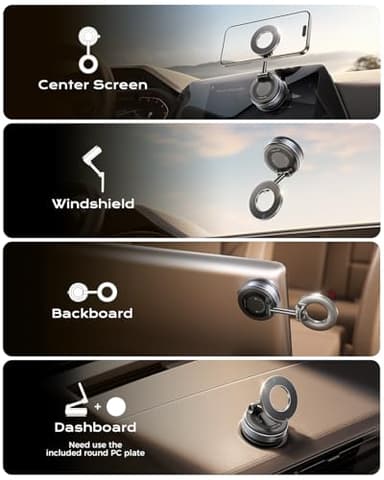 MRGLAS 2026 Upgraded Vacuum Magnetic Phone Holders for Your Car 360° Adjustable Absorption Magnetic Bracket 98LBS Magsafe Suction Cup Phone Mount for iPhone 17 Car Truck Accessories for Men Women - Image 2