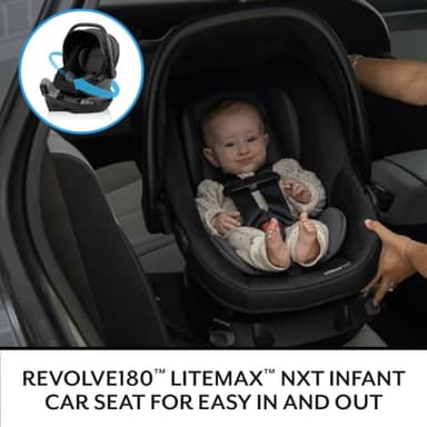 Evenflo Shyft Intuiti Travel System with Revolve180 LiteMax NXT Rotational Infant Car Seat (Amaranth Pink) - Image 7