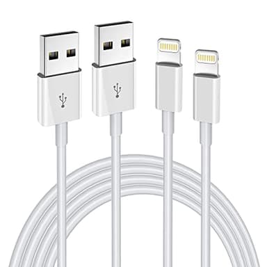 iPhone Charger Lightning Cable,2 Pack Apple MFi Certified USB iPhone Fast Chargering Cord,Data Sync Transfer for 13/12/11 Pro Max Xs X XR 8 7 6 5 5s iPad iPod More Model Cell Phone Cables - Image 1